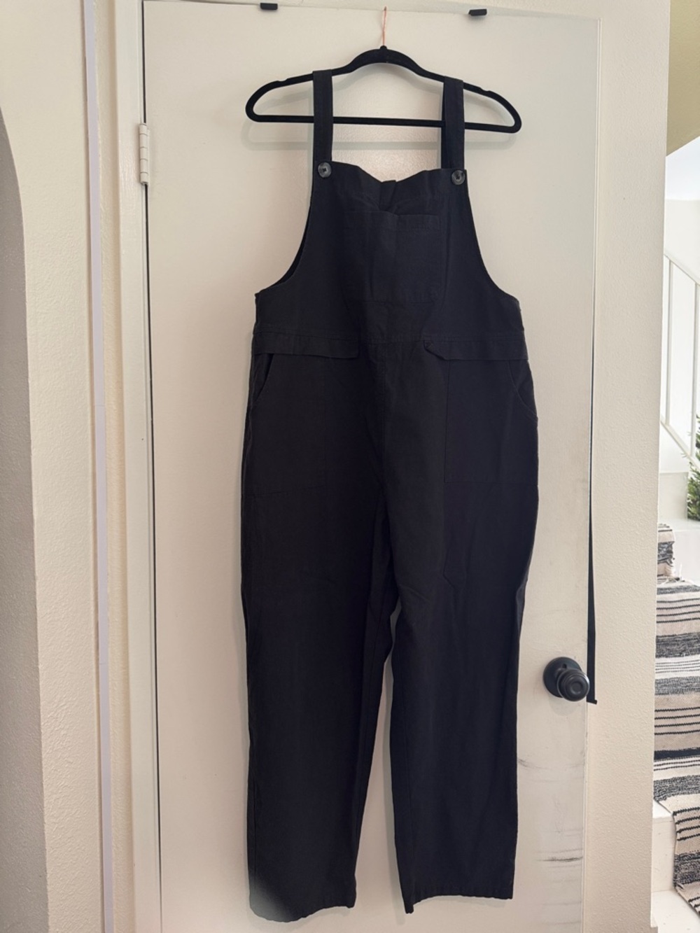 Women’s Black Cotton Overalls - Classic Bib Jumpsuit